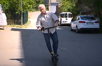 Beykoz'un 'scooterlı dedesi' teknolojiye ayak uydurdu